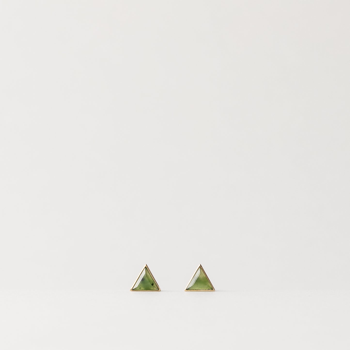CHARMED TRILLION GREEN JADE STUD EARRINGS
