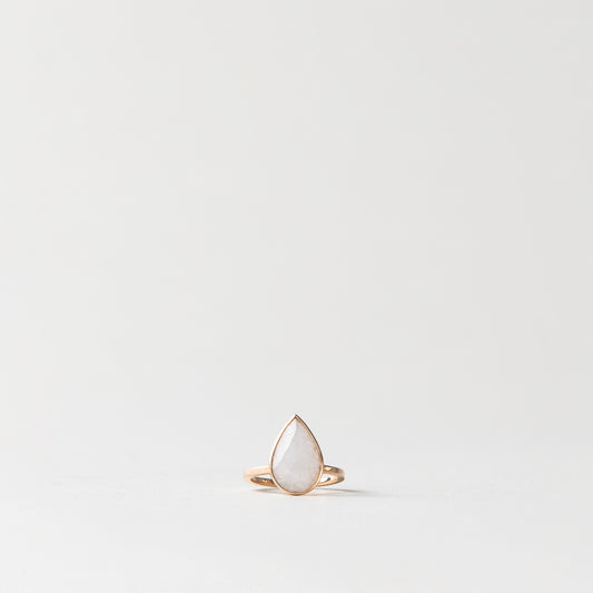CHARMED PEAR LAVENDER JADE RING