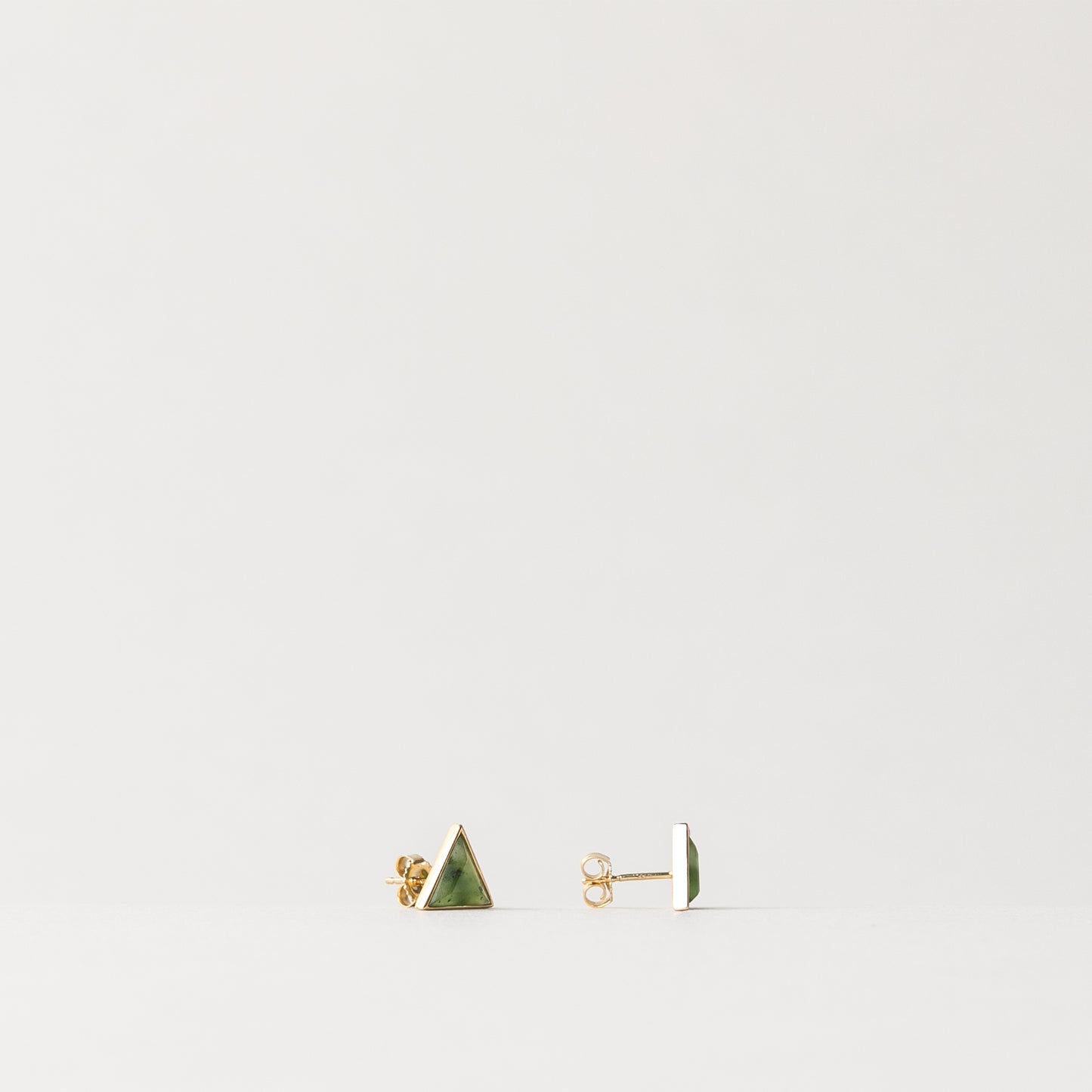 CHARMED TRILLION GREEN JADE STUD EARRINGS
